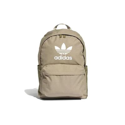 Trefoil Polyester Backpack Regular Unisex Olive Green (Unisex) Backpacks H35598