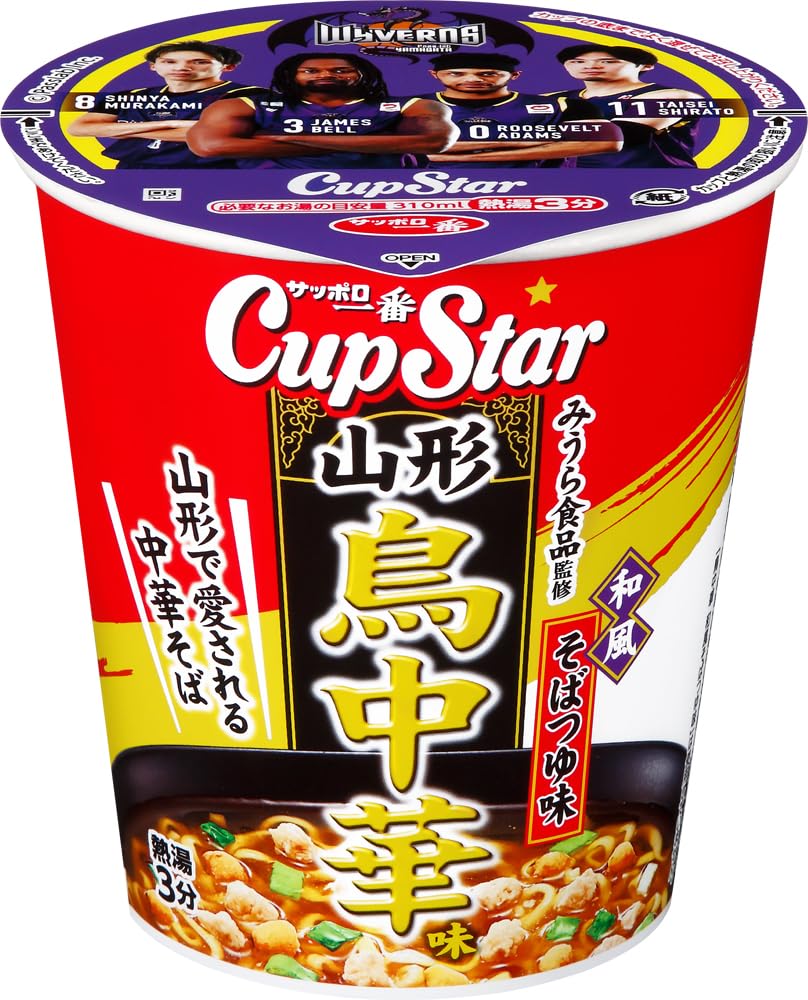 

Sapporo Ichiban Cup Star Ямагатский куриный китайский вкус, под контролем Miura Foods, 65 г х 12 упаковок