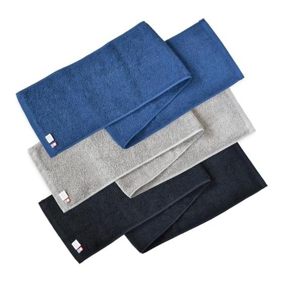 Bloom Imabari Towel Certified Muffler Towel Set of 3 with Sports Towel 20 x 100cm 100% Cotton Made in Japan (Urban)