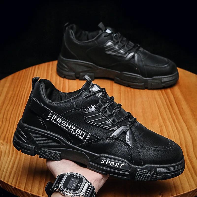 Men Tooling Shoe Fashion Outdoor Platform Boots Men's Casual Comfortable Breathable Shoes Non-slip Lace Up Shoes for Men Sneaker