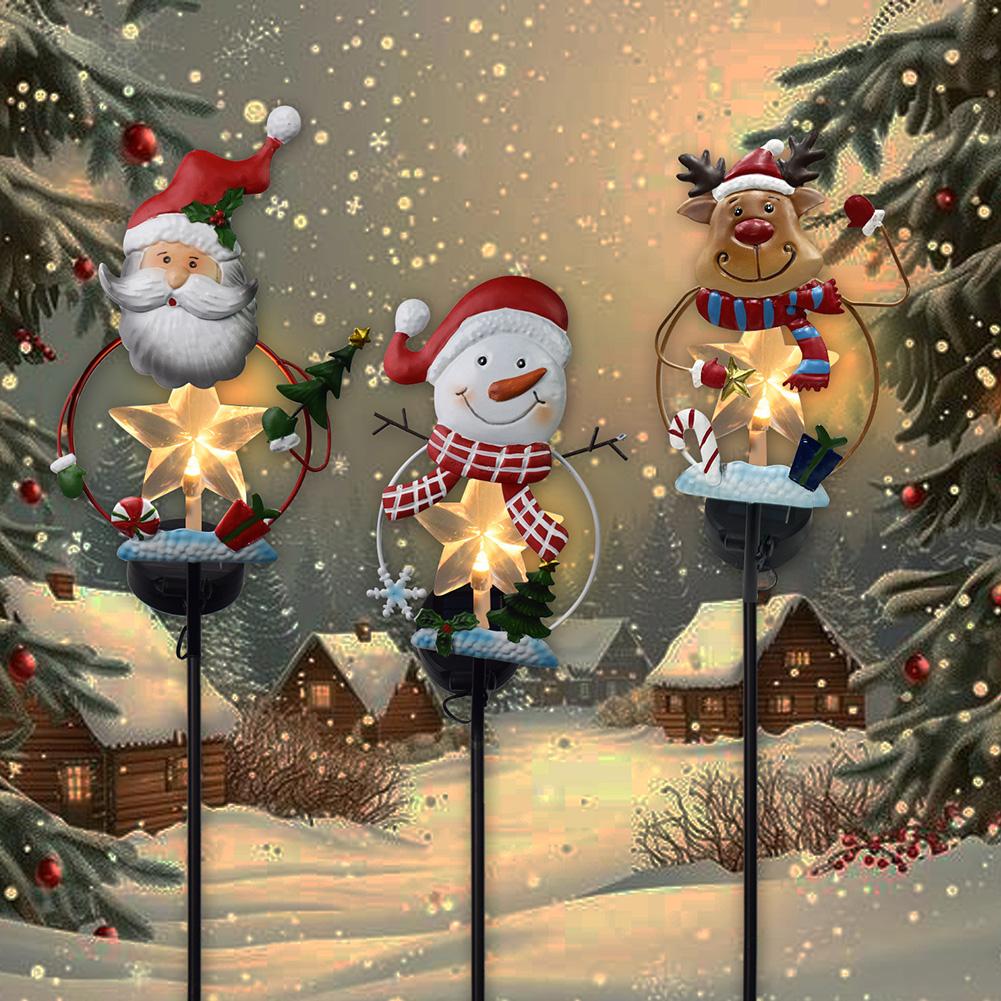 Festive Garden Lighting 31.5inch Santa Claus Decor Easy Installation Festive Holiday Decor Mini Christmas Tree