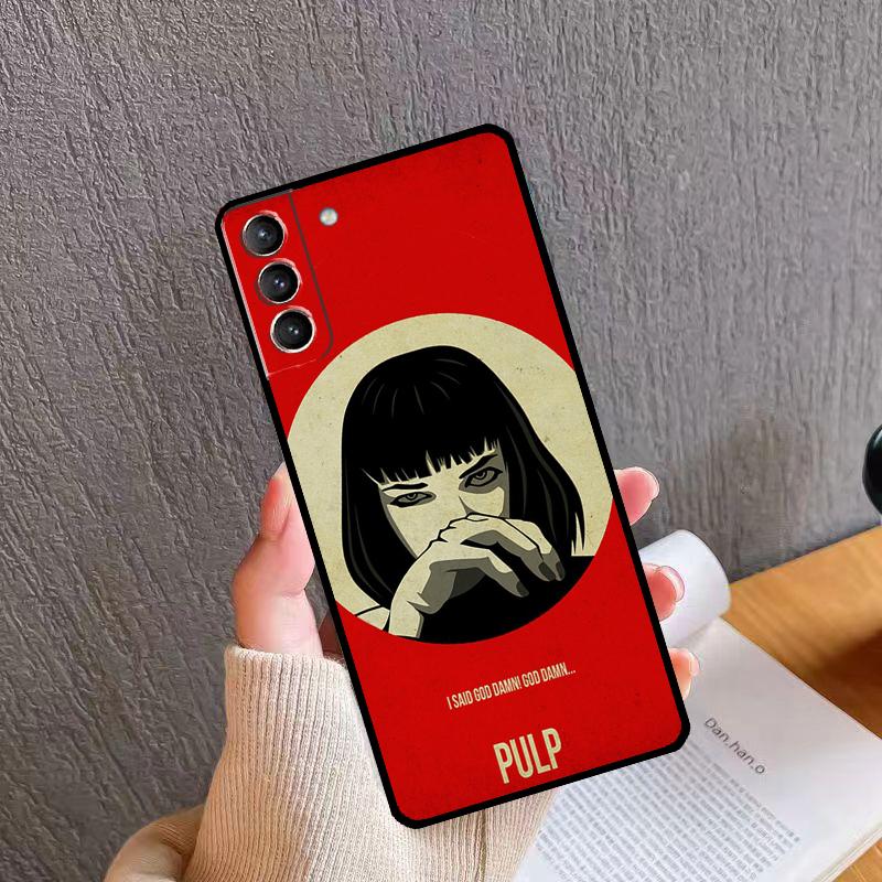 

Pulp Fiction Movie Poster Phone Case For Samsung Galaxy S25 S26 Ultra S20 S21 S22 S23 S24 S10 Plus S24 FE S25 FE Cover Galaxy S21 Plus