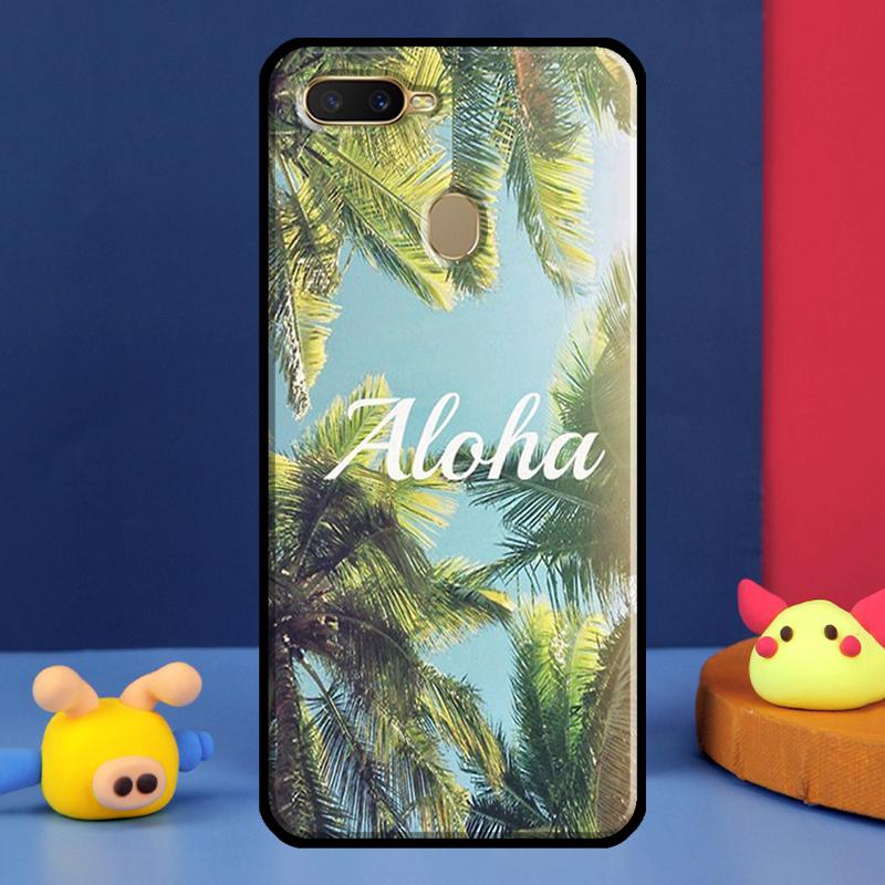 Summer Plant Palm Green Leaf Aloha For Oppo A54 A57 S A78 A58 A98 A5 A9 A91 A15 A16 A17 A52 A72 A76 A96 A74 A94 A77 Phone Case