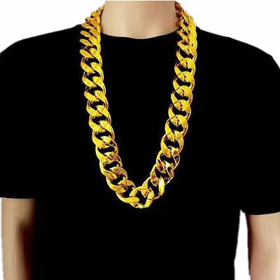 50-120Cm Oversized Large Chunky Chain Gold Color Necklace Hip Hop Punk Gothic Rock Pendant Plastic Performance Party Props