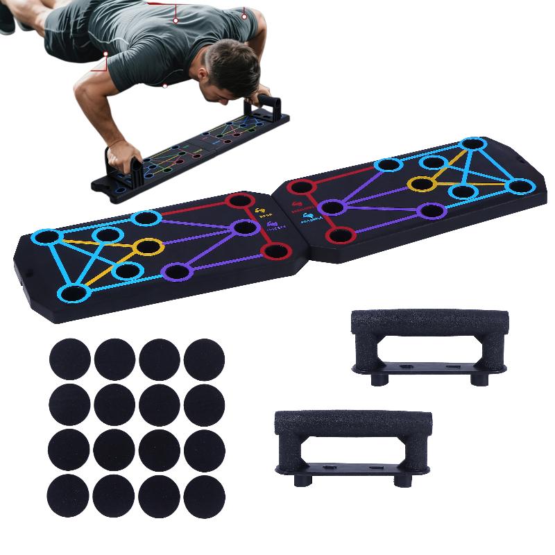 1 Set Multifunctional Thicken Push Up Board Fitness Muscle Home Gym Push Up 20 Holes Push Up Stand