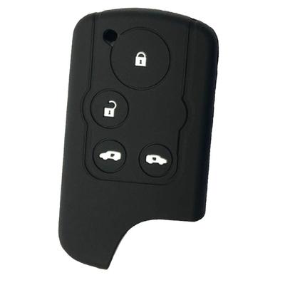 ZIAN Honda (HONDA) Auto Insight Step Wagon Fit 4-Tasten Smart Key Hülle Schlüsselanhänger Silikonabdeckung Schwarz (MY-BT4J) (Schwarz)