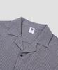 AGOD Open Collar Check Half Shirt [Black]