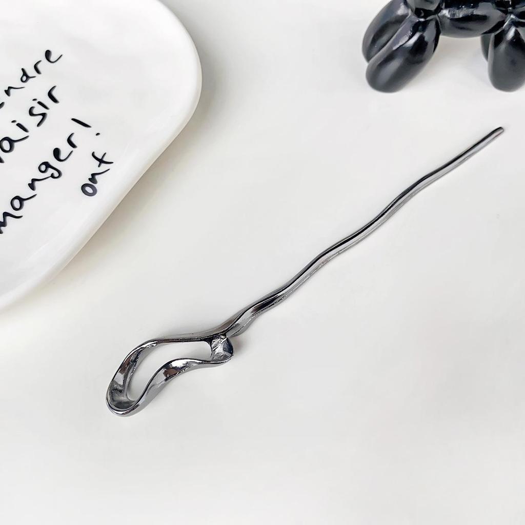  Épingle à cheveux en métal haut de gamme de style chinois moderne: Accessoire de chignon unique d'inspiration antique