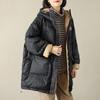 2023 neue Frauen Unten Jacke Winter Mantel Weibliche Mittlere Länge Version Parkas Lose Große Größe Outwear Mit Kapuze Freizeit Mantel