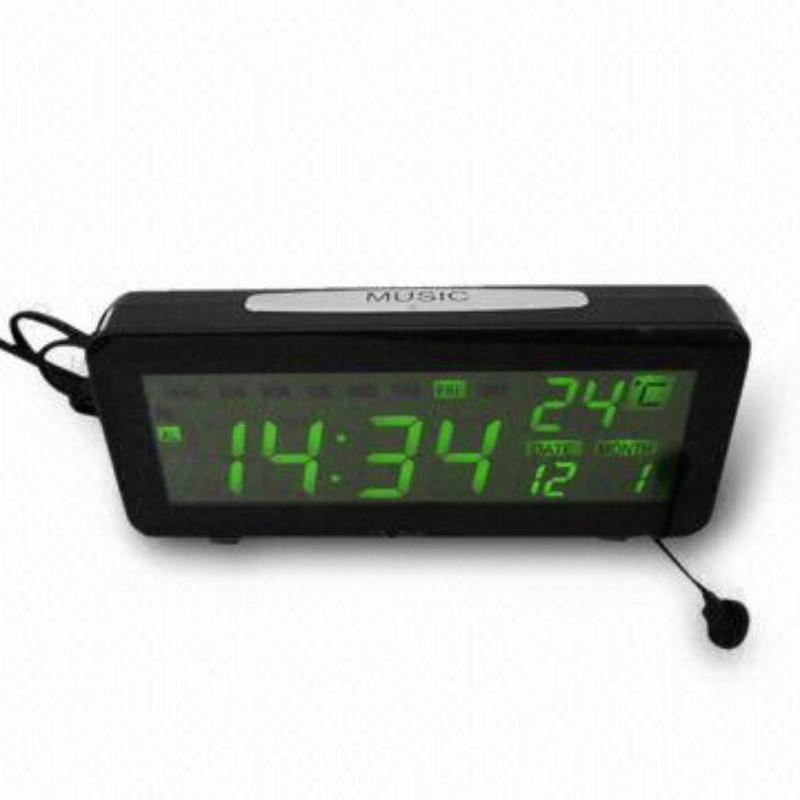 Perpetual Calendar Natural Sound Alarm Clock with Hourly Timer Function LED Electronic Meter Plug In Luminous Clock LED Clock