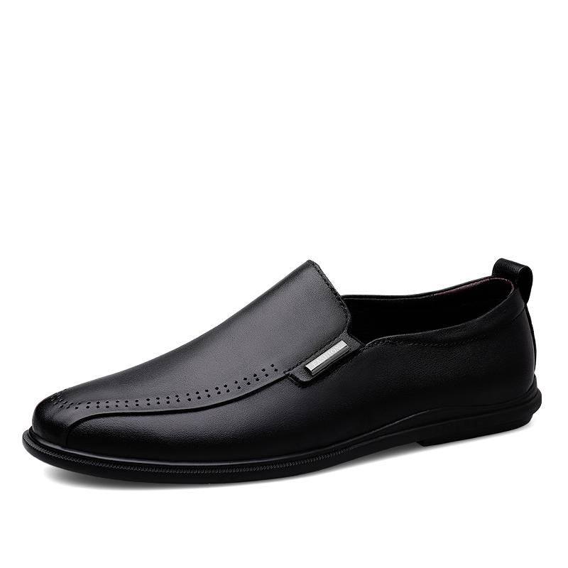 

Роскошный бренд Массажная подошва Натуральная кожа Лоферы Противоскользящие Мужские туфли для вождения Высококлассные Мужские свадебные туфли Бесплатная доставка 45 чёрный