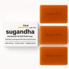 Sugandha Natural Handmade Herbal Bath Soap, Lemongrass Oil & Ayurvedic Extracts | House of Sugandha | The Konkan Farmer | Pack of 3 X 80g