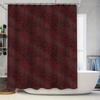 Animal Print Shower Curtain Waterproof Fabric Bath Room Decorative Decoration Set (Red)