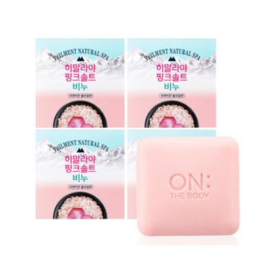 On the Body Veilment Natural Spa Himalaya Pinksalt Romantic Floral Soap 90g*4Pcs/8Pcs