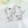 Puntos Women Vogue Jewelry Gift Rhinestone Inlaid Butterfly Huggie Earrings Party
