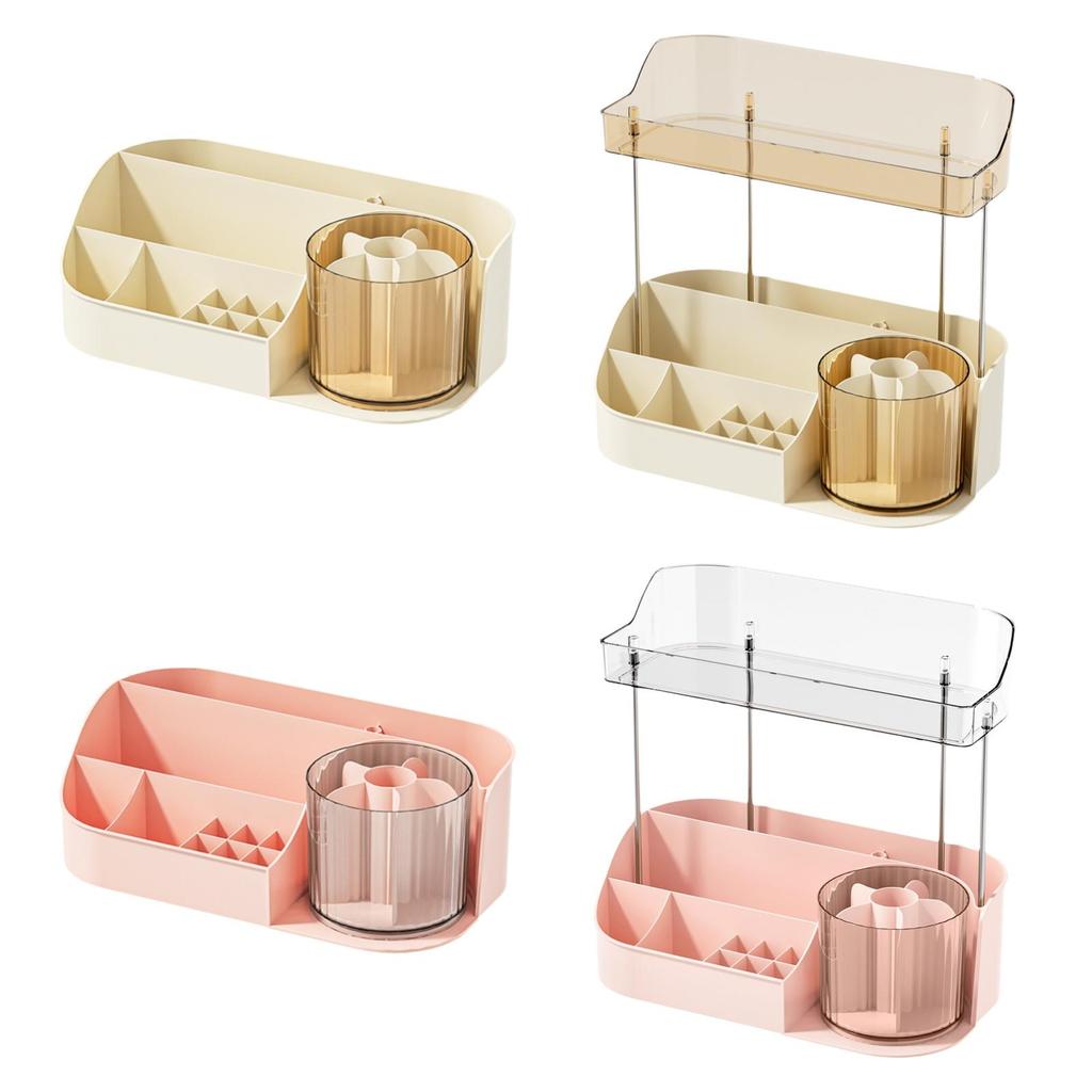 Makeup Desk Organizer Stylish Versatile Display Case Decorative Skincare Organiser for Counter Desktop Dresser Bathroom Perfume