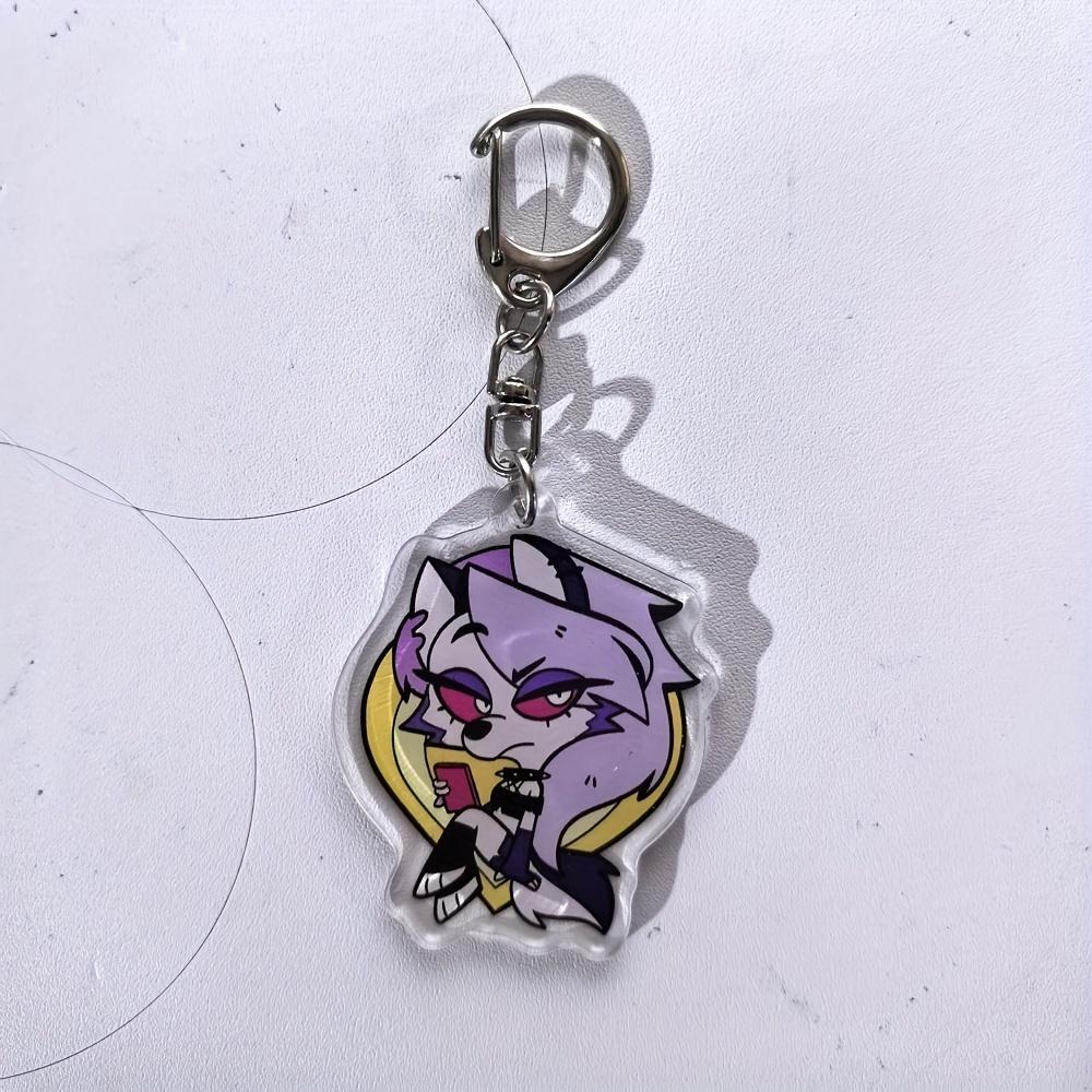 Anime Hazbin Hotel Figuren Q Edition Acryl Schlüsselanhänger Mode Anime Actionfigur Sammlung Spielzeug Tasche Anhänger Schönes Geschenk Auf Lager 5cm gray