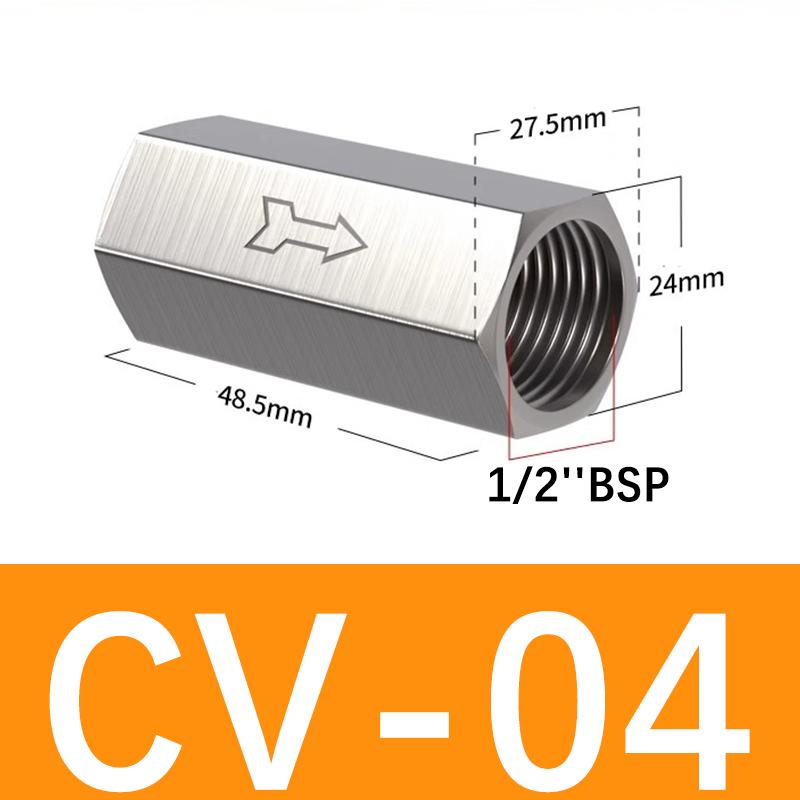 Valvola di non ritorno pneumatica 6mm 8mm 10mm 1/4 OD Tubo Valvola unidirezionale Aria Gas Via singola Valvola in ottone Adattatore raccordo tubo compressore d'aria