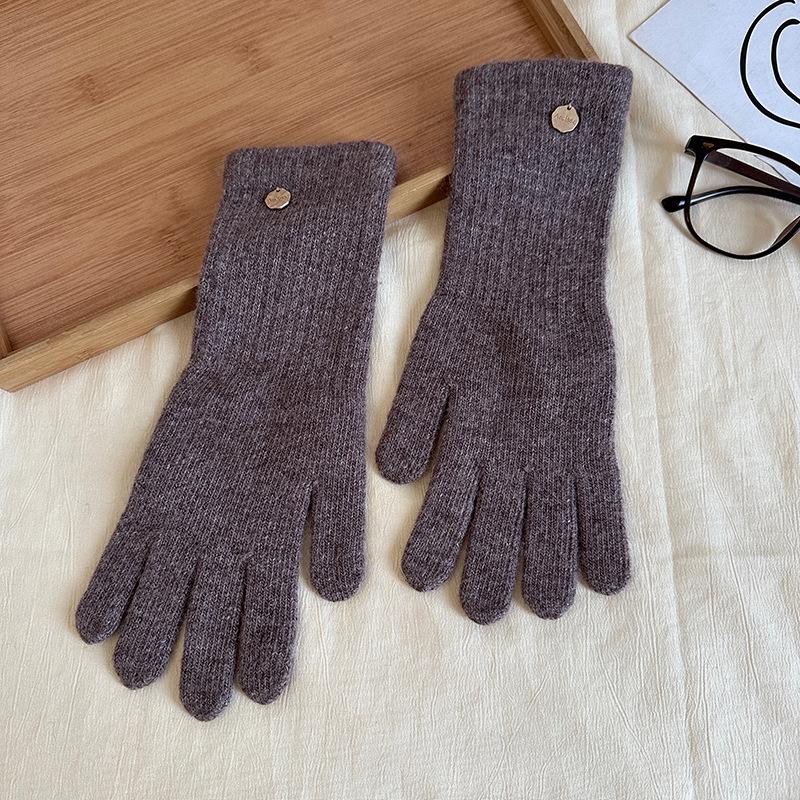 Luochi Wool-Blend Touchscreen Long Wrist Warm Winter Gloves for Girls
