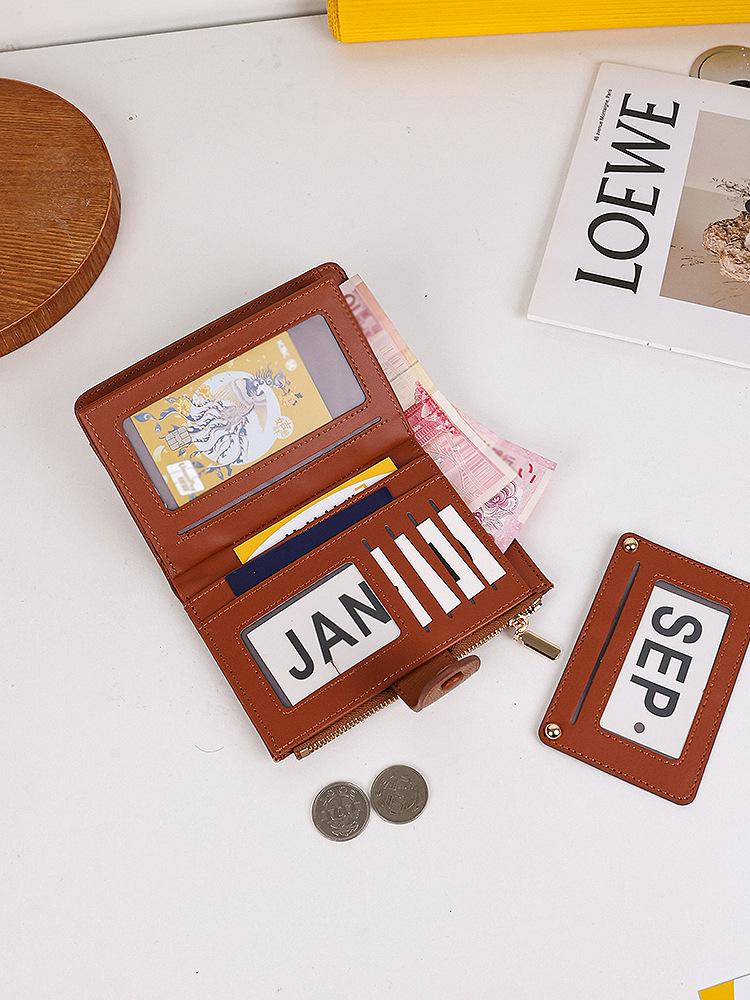 Women's Multifunctional Short Wallet & Coin Purse - Japanese & Korean Style with Card Holder and Buckle