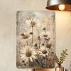 Vintage Rusty Metal Wall Art Daisy Ladybug Decor for Home Cafe