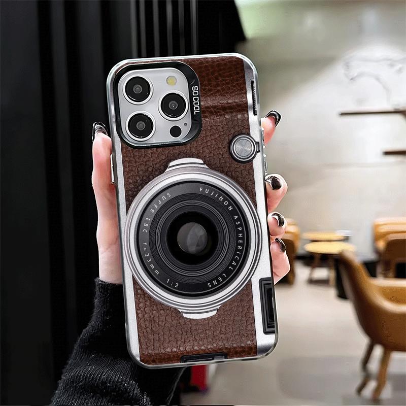 Vintage Classic Camera Pattern Soft Phone Case for iPhone 15 16 17 Pro Max 17Air 16E 14 Plus 13 12 Mini Shockproof Cover Back Sh