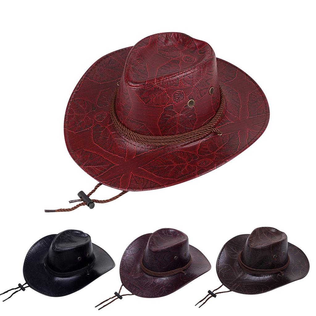 Herre Western Cowboyhatt Solhatt