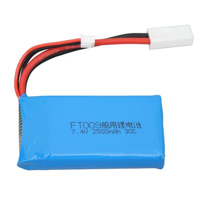 RC Lithium Batterie 7.4V 2500mAh Hohe Kapazität Fernbedienungsboot Batterie Für Feilun FT009