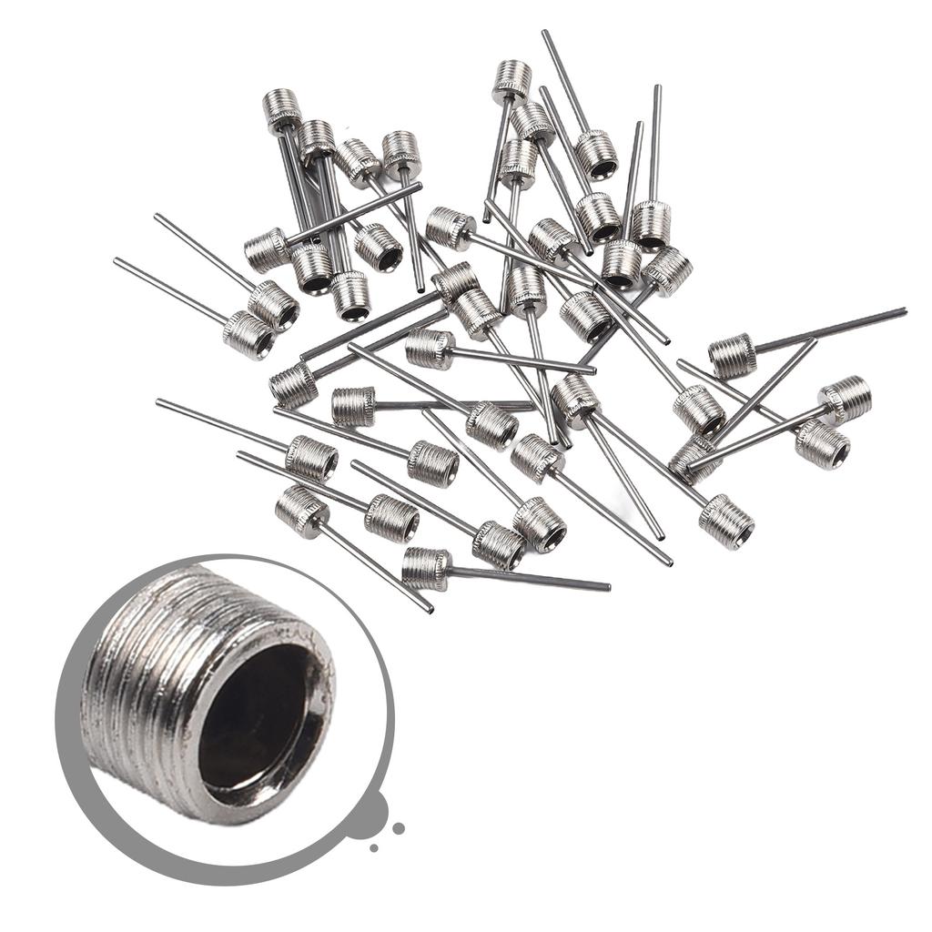 100 PCS Sport Ball Inflating Pump Needle Pump Adapter Basketball Valve Pump Stainless Steel Pump Pin Bicycle Spare Parts