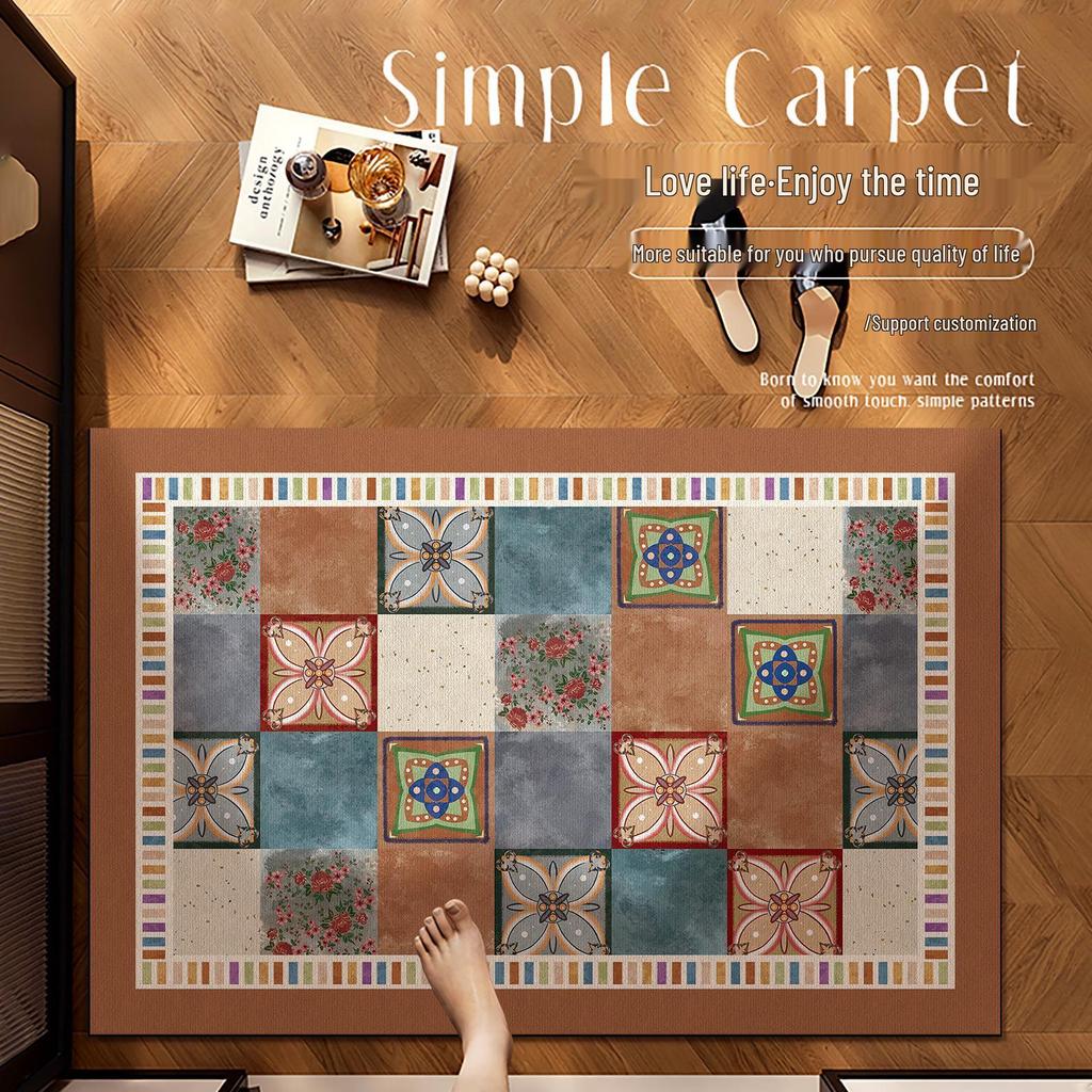 High-End American Style Entrance Door Mat - Silk Loop, Wear-Resistant, Non-Slip, Mud & Dust Removing