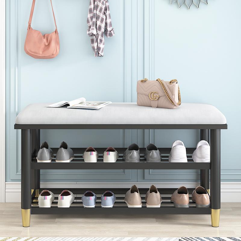 Change shoe stool home door entrance door can sit and wear shoe stool to enter the home shoe cabinet seat stool soft bag