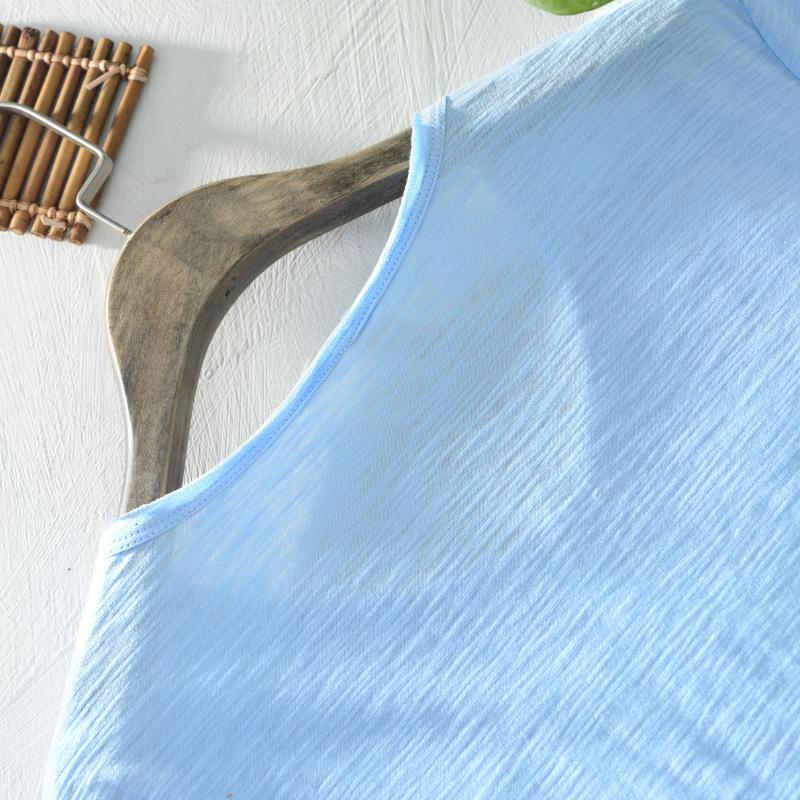 T-shirt da uomo semplice in cotone sottile traspirante slim a maniche corte T-shirt casual da uomo tinta unita a maniche corte Maglietta di base