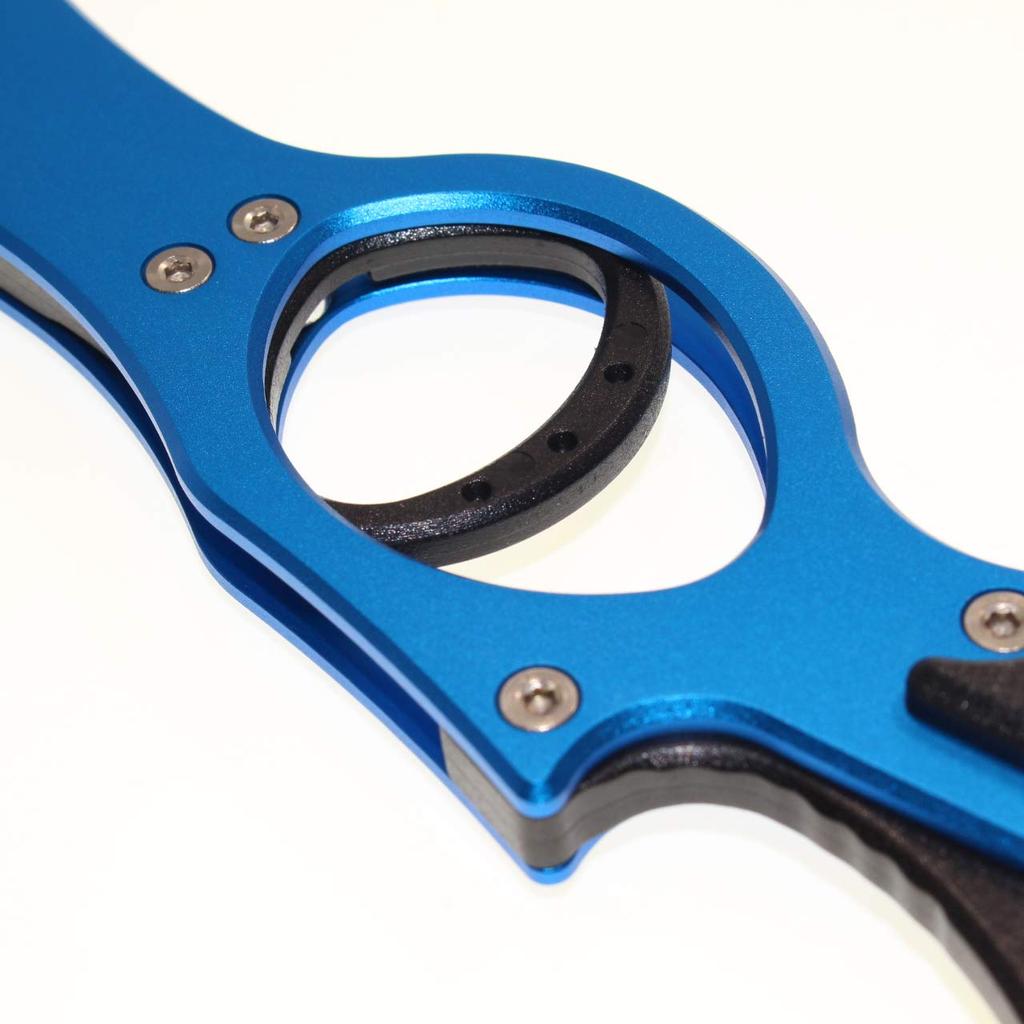 1091 Fish Lightweight Aluminum Fish Long Reach Gun Grip (Iregui) Grip, Grip, (Blue (Resin Trigger))