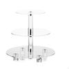 Acrylic Cupcake Stand Clear Holder Serving Tray Decorative Platter for Party