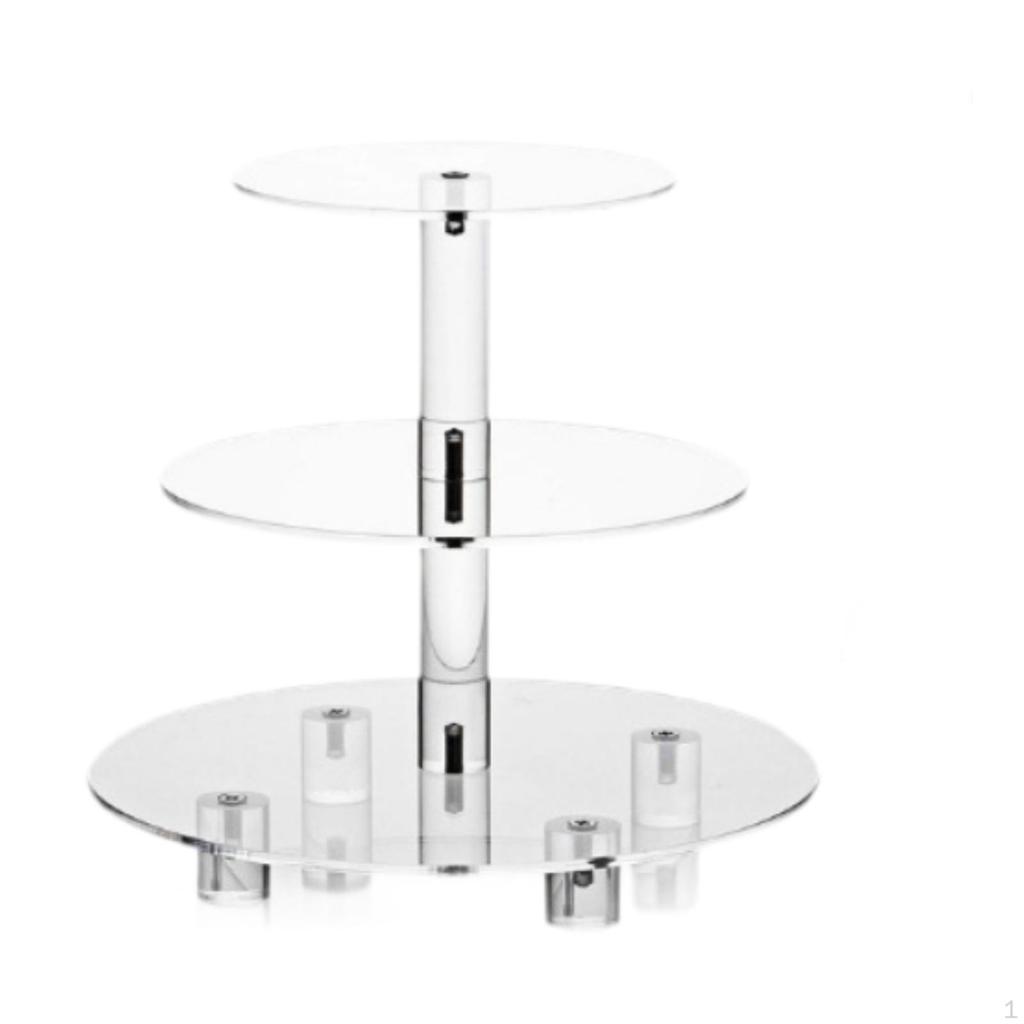 Acrylic Cupcake Stand Clear Holder Serving Tray Decorative Platter for Party