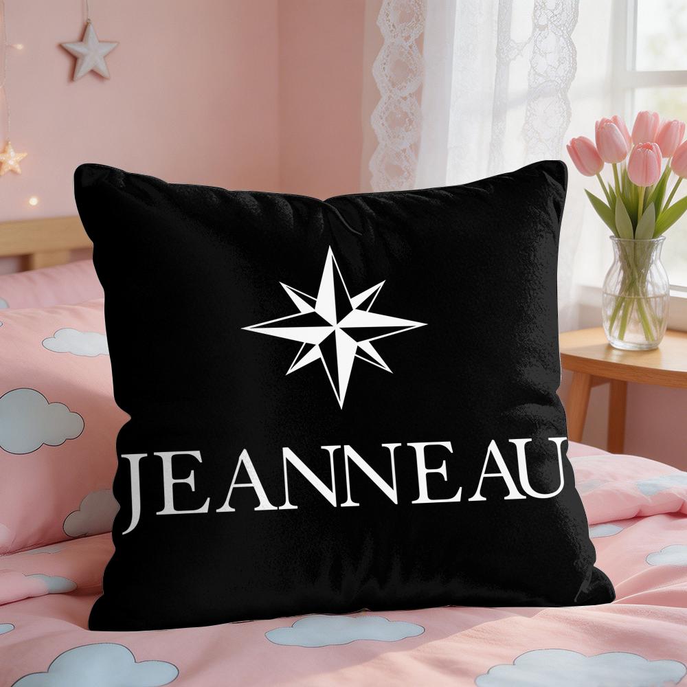 JJeanneauS Yachts Logo Cushion Cover Square Short Plush Pillow Case Living Room Sofa Home Decor Funda X