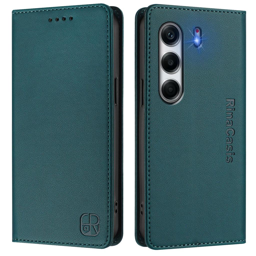 For TECNO Camon 40 Pro 4G Leather Case RINACASIS RC01 Phone Cover with RFID Blocking Wallet Stand