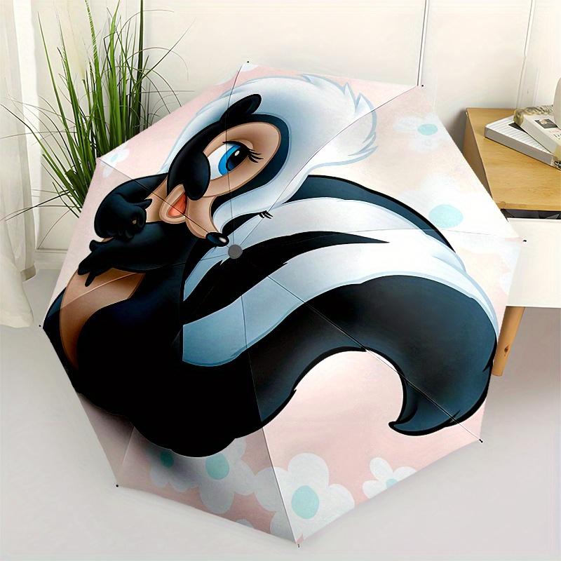 

Skunk, Cartoon Automatic Opening and Closing Umbrella, Compact Travel Umbrella, Lightweight and Portable, Suitable for Beach Commuting Busin