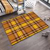 Plaid Check Pattern Carpet In Yellow and Brown Modern Design Suitable for Use As an Anti-slip for Living Room Bedroom Sofas