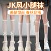 White Lace Pure Desire Style Calf Socks Jk Women's Mid-calf Black Lace Japanese-style White Stockings Lolita