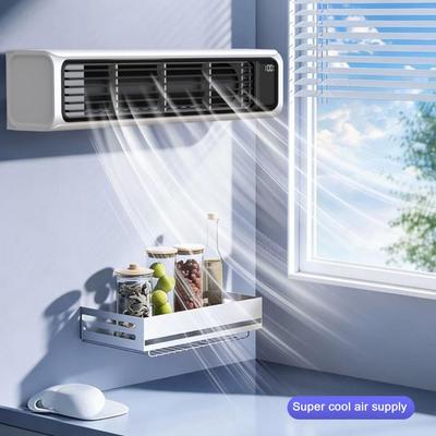 Portable Air Conditioner, Wall Mount Desktop Fan, 3 Speed Bladeless Tower Fan with Digital Display, Quiet Personal Cooling Fan F