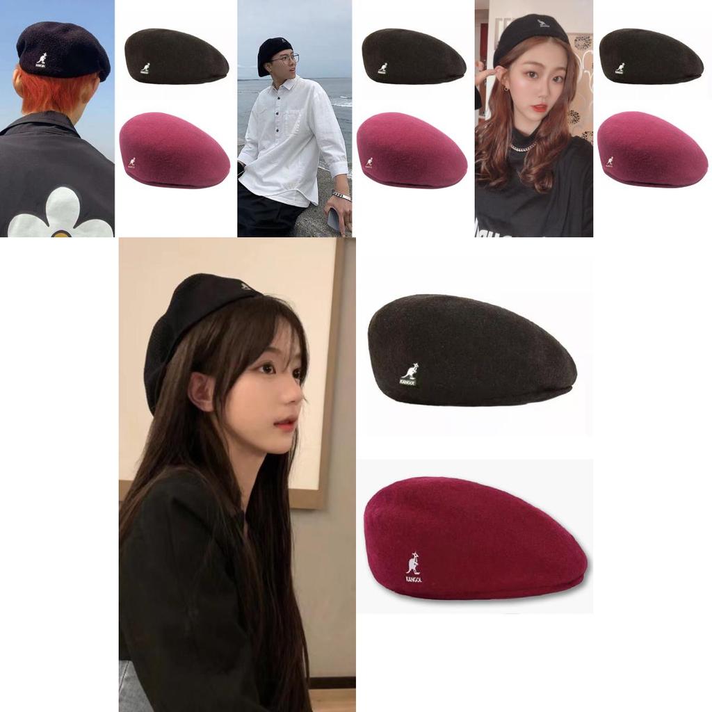 Kangol Woll-Barett Hut Modischer Trendiger Stil mit Kurzer Krempe für Alle Jahreszeiten