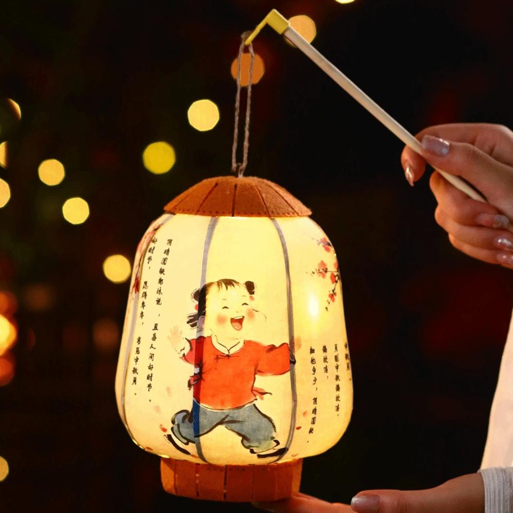 

Traditional Ancient Style Lantern Good Luck Luminous Lantern Handheld Lantern Stall Decoration Style 4
