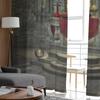 Ancient Altar Tulle Sheer Curtains for Living Room Decoration Curtain for the Room Bedroom Kitchen Voile Organza Curtains