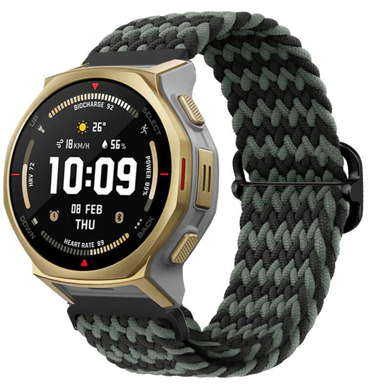 20/22mm Nylon Braided Strap For Amazfit T-Rex3 Pro 44/48mm/Helio Comfortable Band Huawei Watch 5/4 GT6-5-4 Pro 46mm Accessories