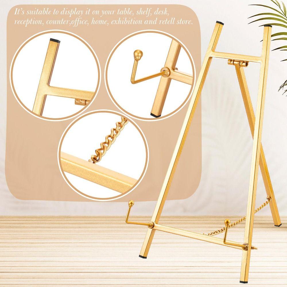Elegant Easel Stand Metal Wedding Photo Display Rack Table Top Easel Stand  for Wedding Sign