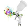 Professional Gravity Feed HVLP Spray Gun with 3 Fluid Tips 1.4mm, 1.7mm, 2.0mm