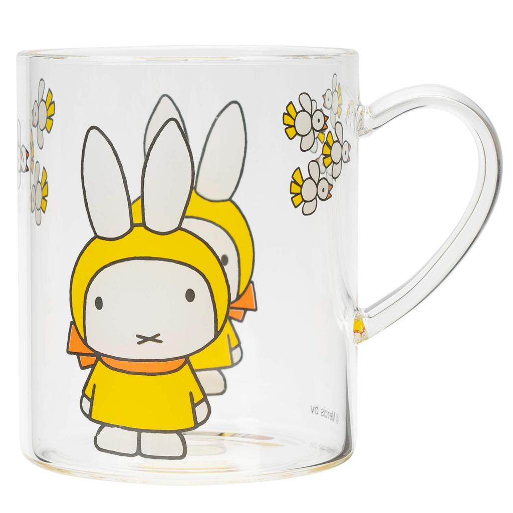 Koji Company Miffy Flight 407853 Mug, 350ml, Heat-Resistant, Transparent,