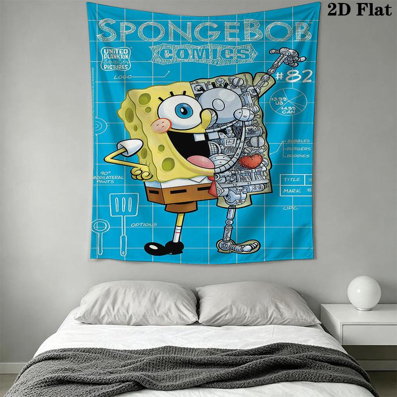 Spongebob Comics Ride 'Em Horsiepants Bedding 1 Duvet Cover 2 Pillowcase Without Core Bedding Set Soft And Comfortable