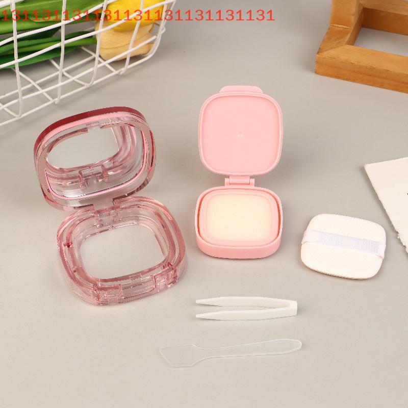 15g BB Cream Powder Box Plastic Portable Empty Foundation Makeup Jar with Sponge Handheld Cosmetic Travel